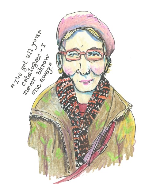 Beret lady by Myfanwy Nixon