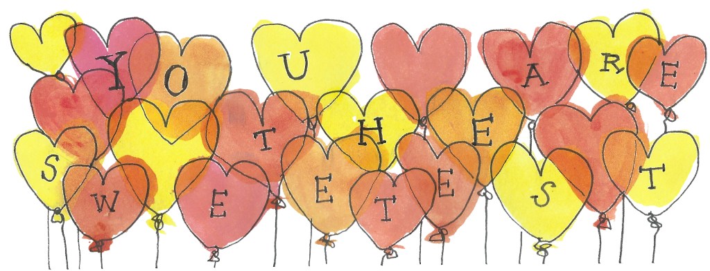 valentines hearts by Myfanwy Tristram