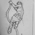 pencil rough by Myfanwy Tristram