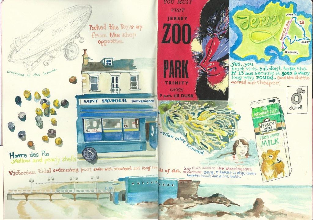 Jersey sketch diary by Myfanwy Tristram