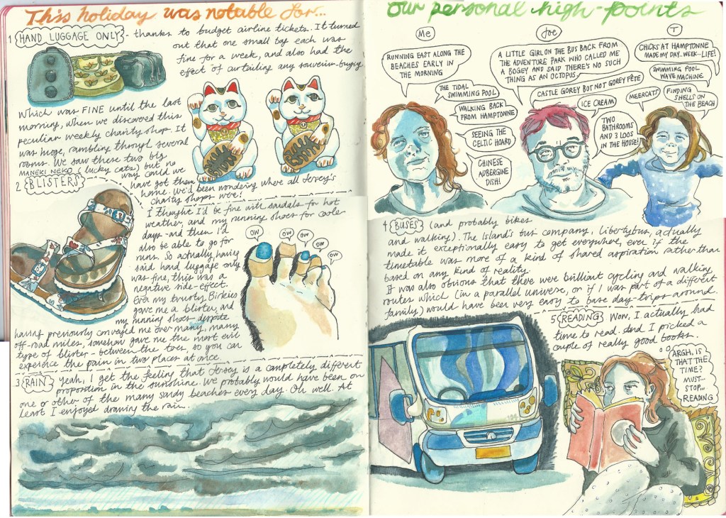 Jersey sketch diary by Myfanwy Tristram