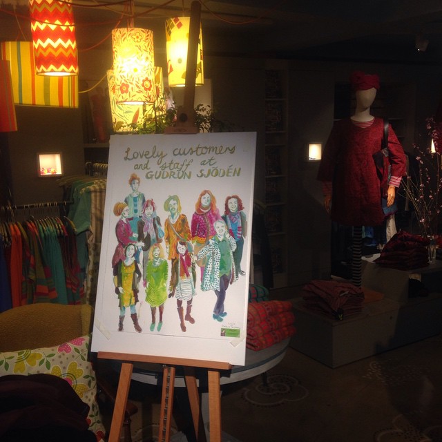 Gudrun Sjoden painting by Myfanwy Tristram