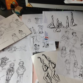 Character studies by Myfanwy Tristram