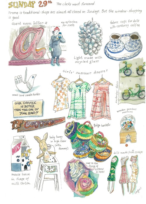 Frome sketch diary by Myfanwy Tristram