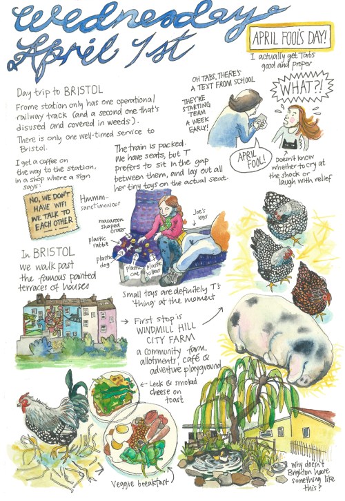 Frome sketch diary by Myfanwy Tristram