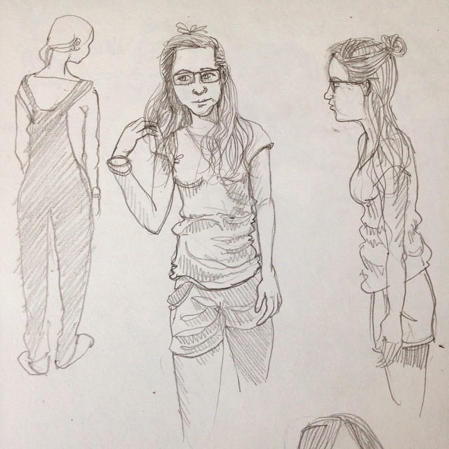 character sketches by Myfanwy Tristram