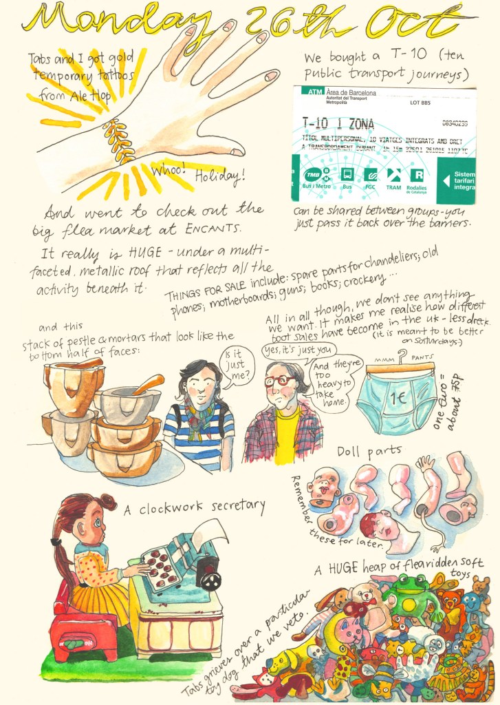 Barcelona sketch diary by Myfanwy Tristram
