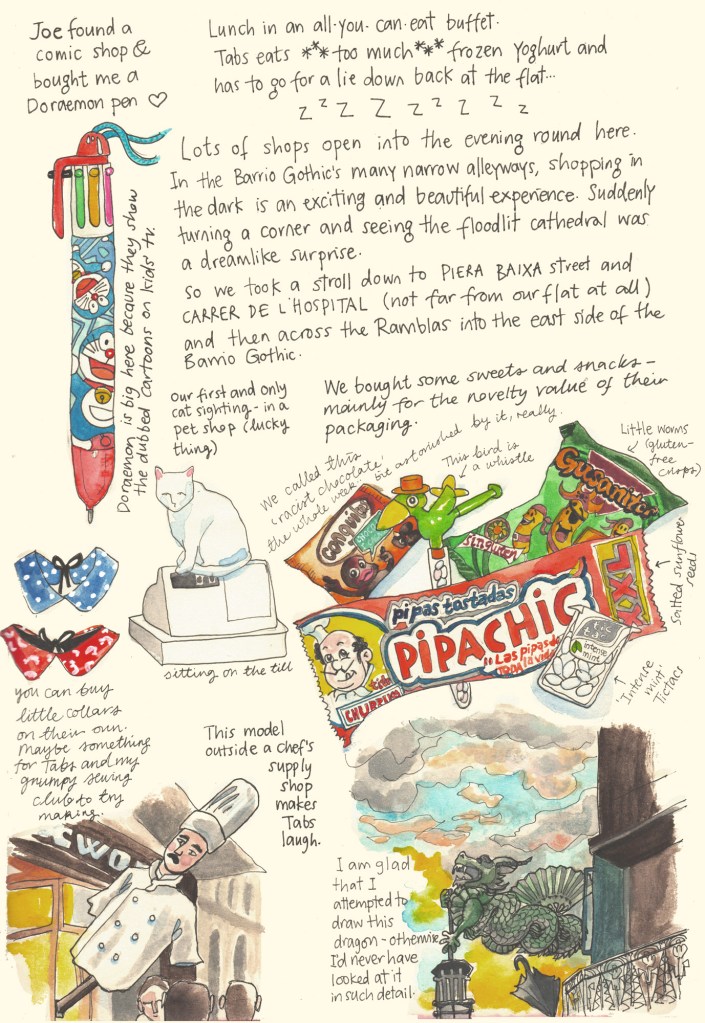 Barcelona sketch diary by Myfanwy Tristram