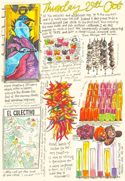 Barcelona sketch diary by Myfanwy Tristram