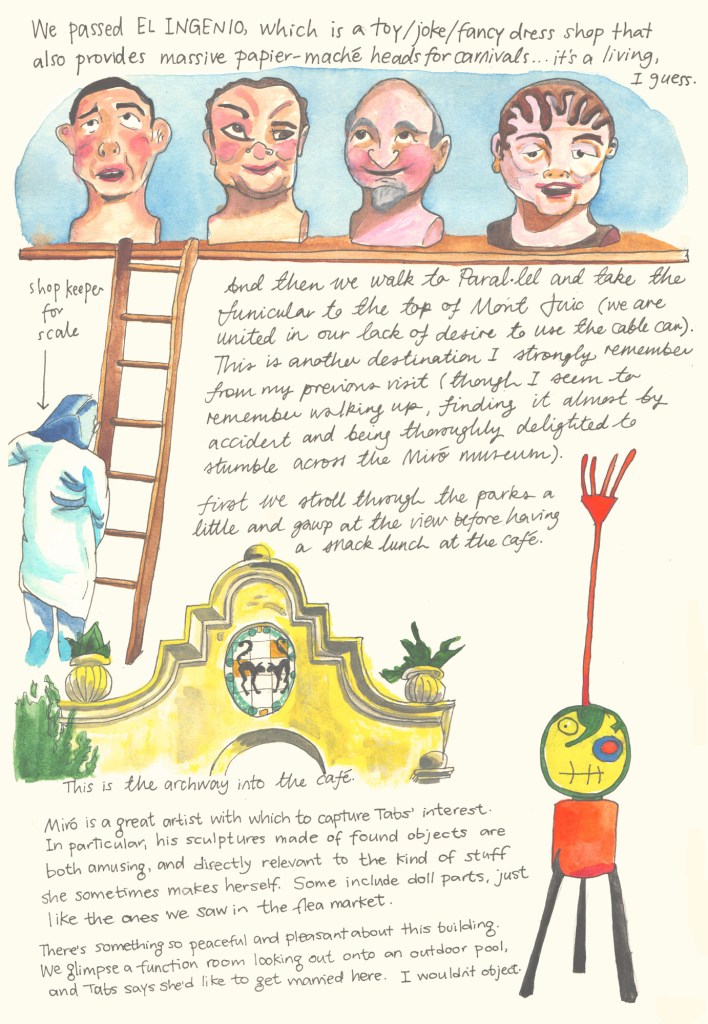 Barcelona sketch diary by Myfanwy Tristram