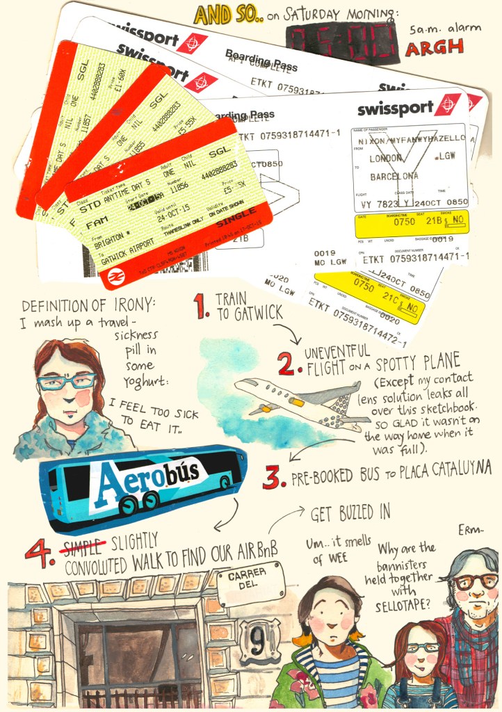 Barcelona sketch diary by Myfanwy Tristram page 2