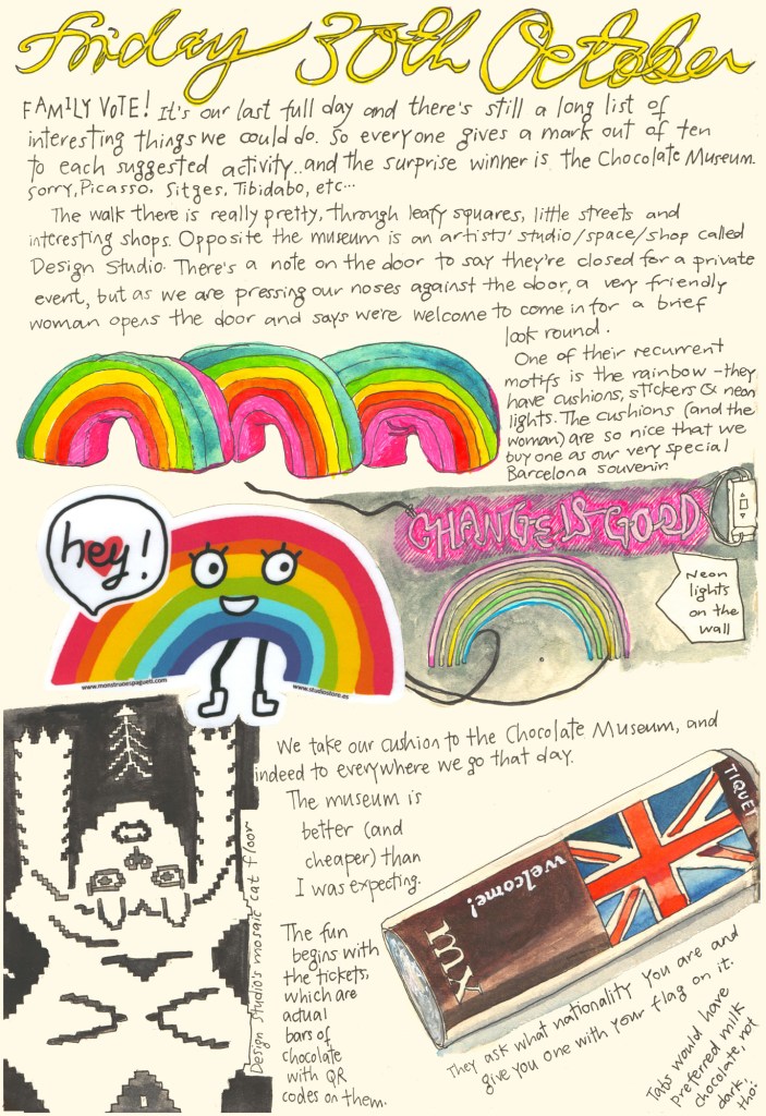 Barcelona sketch diary by Myfanwy Tristram
