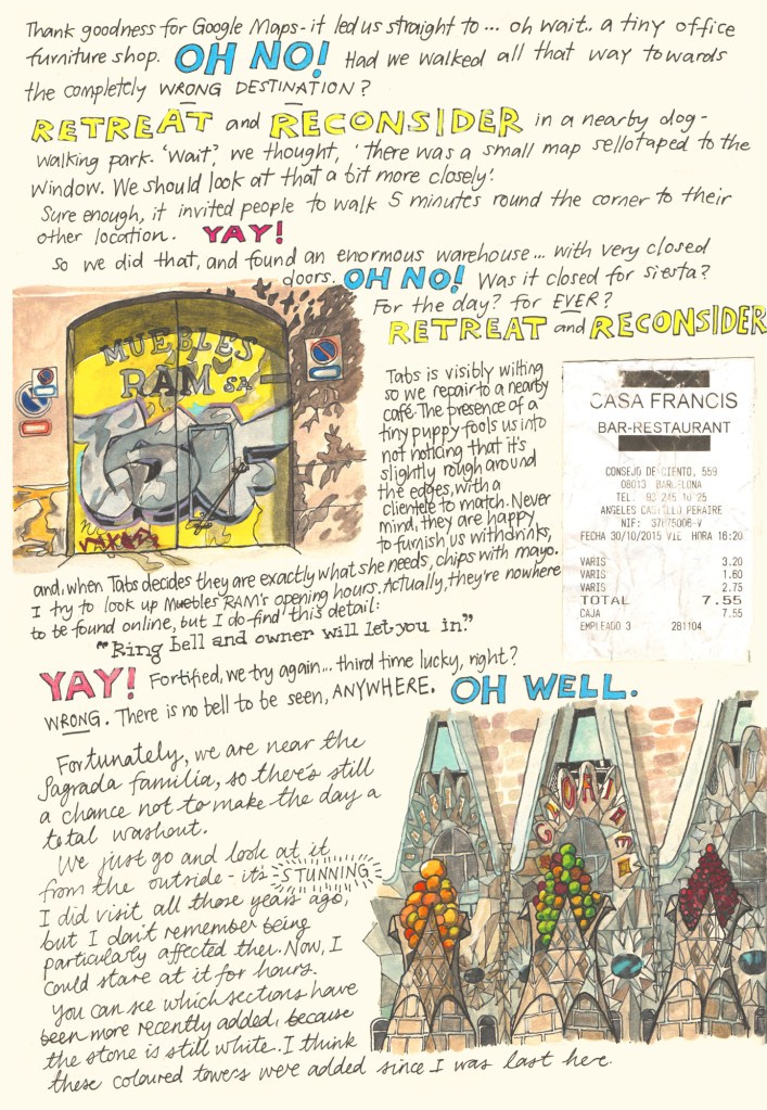 Barcelona sketch diary by Myfanwy Tristram