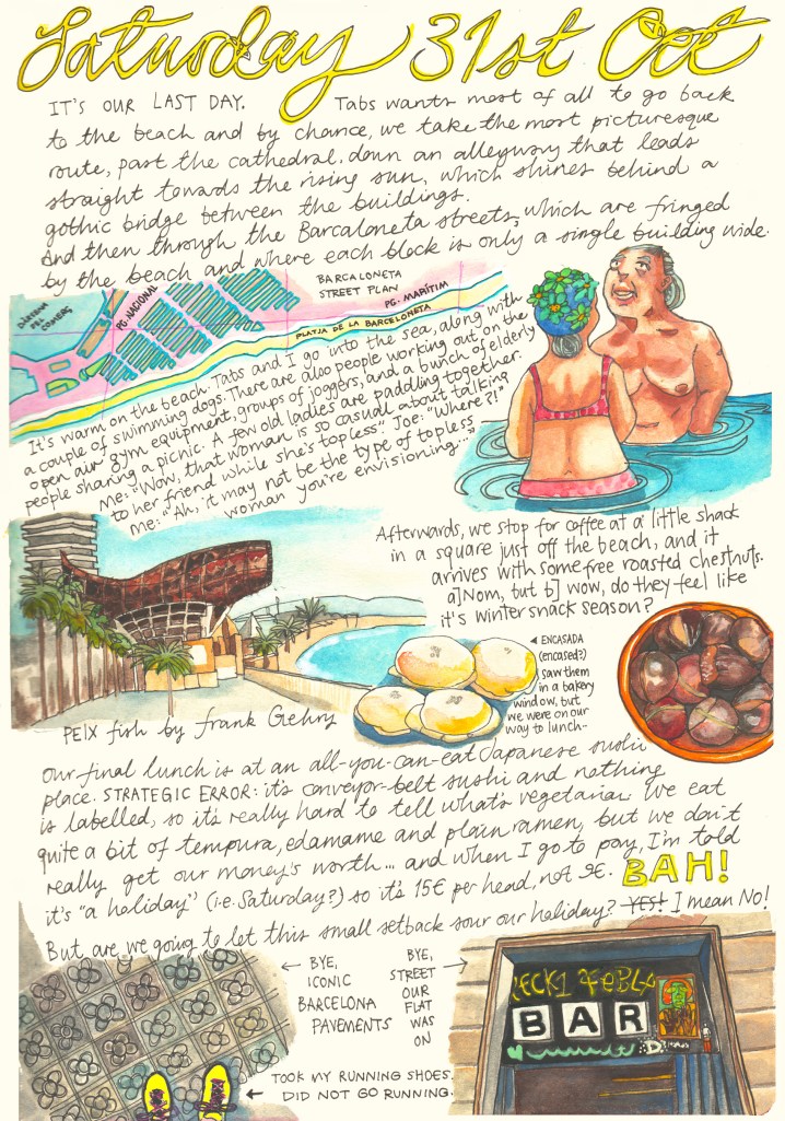Barcelona sketch diary by Myfanwy Tristram