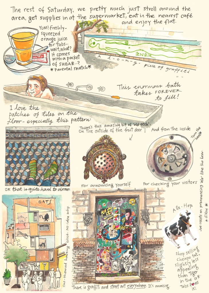 Barcelona sketch diary by Myfanwy Tristram page 4
