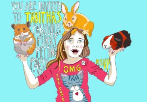 petting party birthday invitation by Myfanwy Tristram