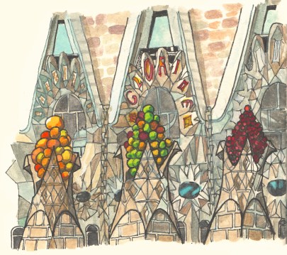 Barcelona SagradaFamilia by Myfanwy Tristram