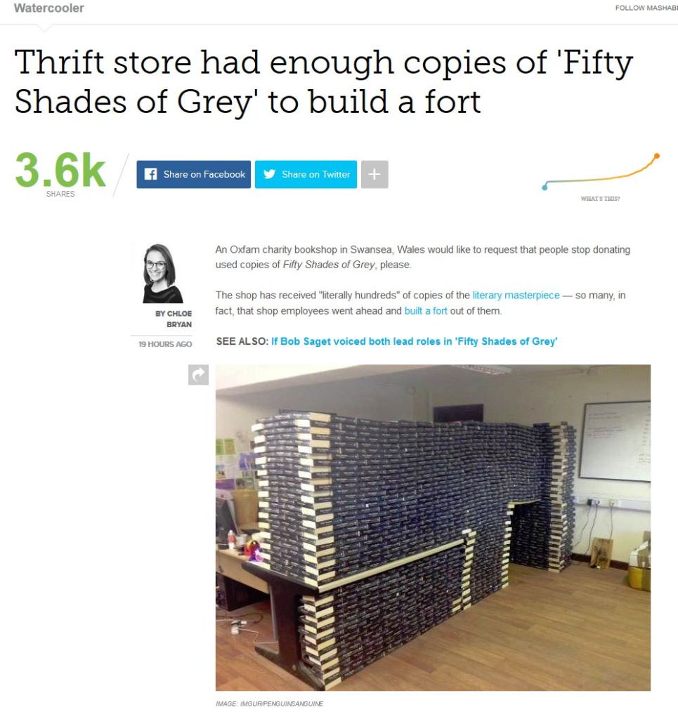 Mashable: 50 Shades of Grey fort