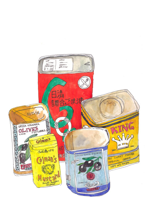 tins postcard by myfanwy tristram