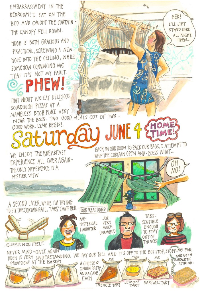 Totnes & Lyme Regis holiday sketch diary by Myfanwy Tristram