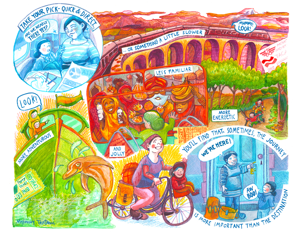 Go Cross Country by Myfanwy Nixon, from the Draw The Line comic project at www.drawthelinecomics.com