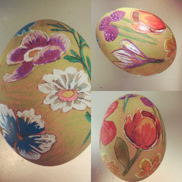 decorated egg by Myfanwy Tristram