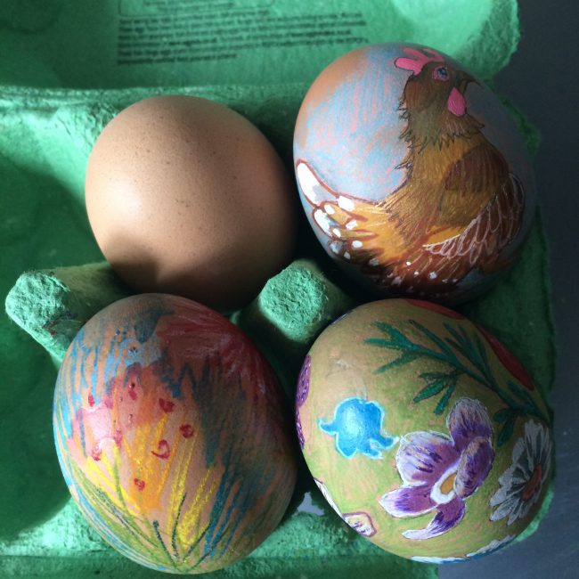 decorated egg by Myfanwy Tristram
