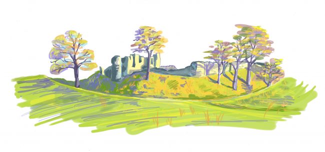 kendal castle by Myfanwy tristram