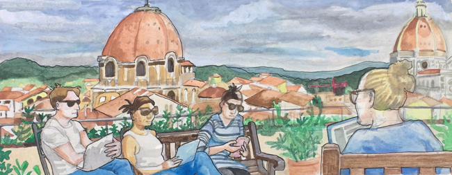 Florence sketch diary, day 7: you will not believe what we can do with&nbsp;balloons