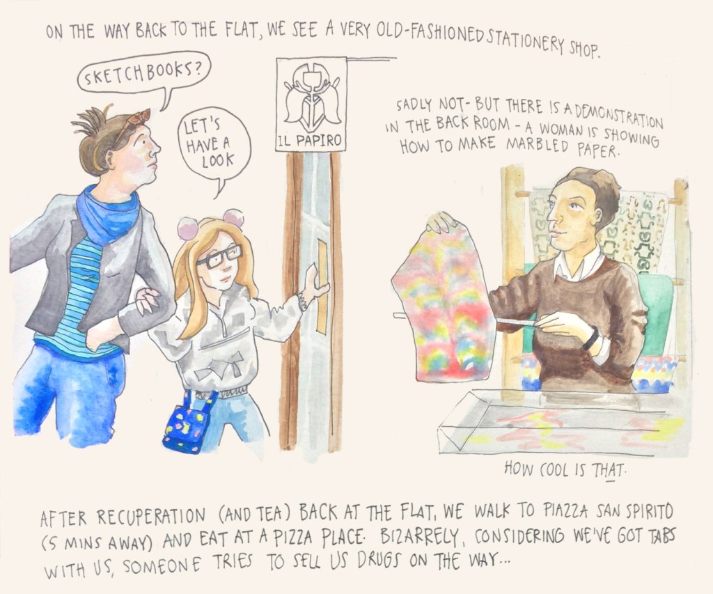 Florence sketch diary by Myfanwy Tristram