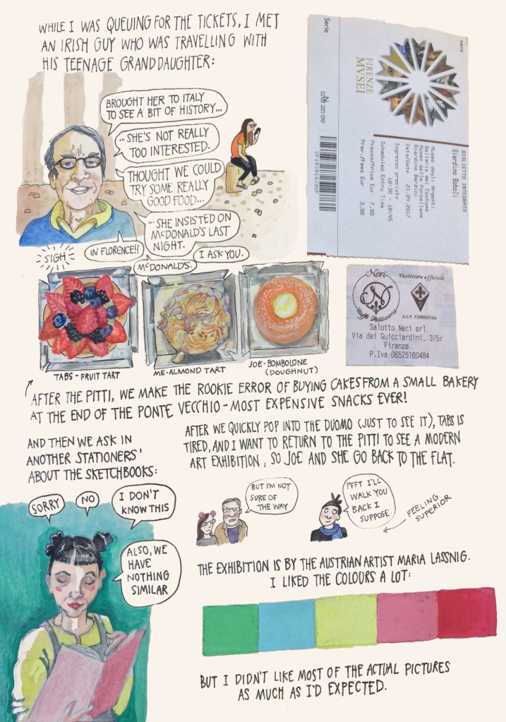 Florence sketch diary by Myfanwy Tristram