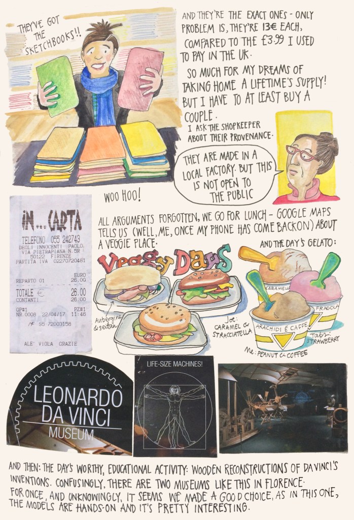 Florence sketch diary by Myfanwy Tristram