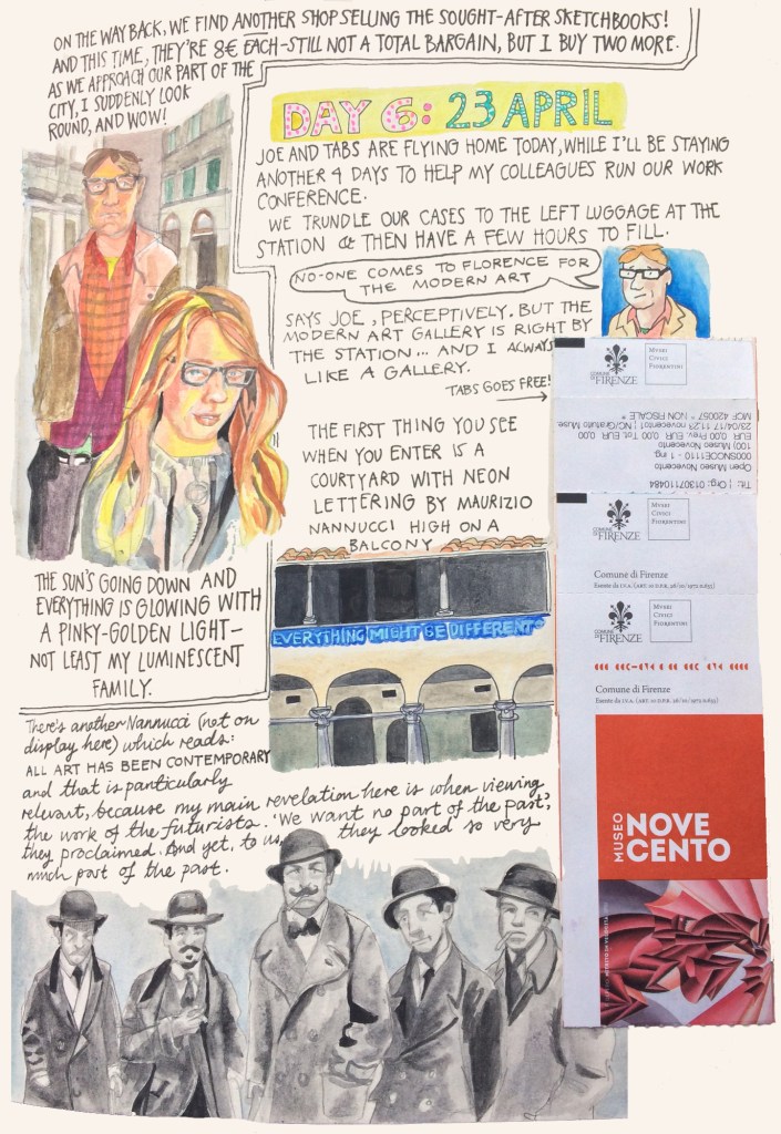 Florence sketch diary by Myfanwy Tristram