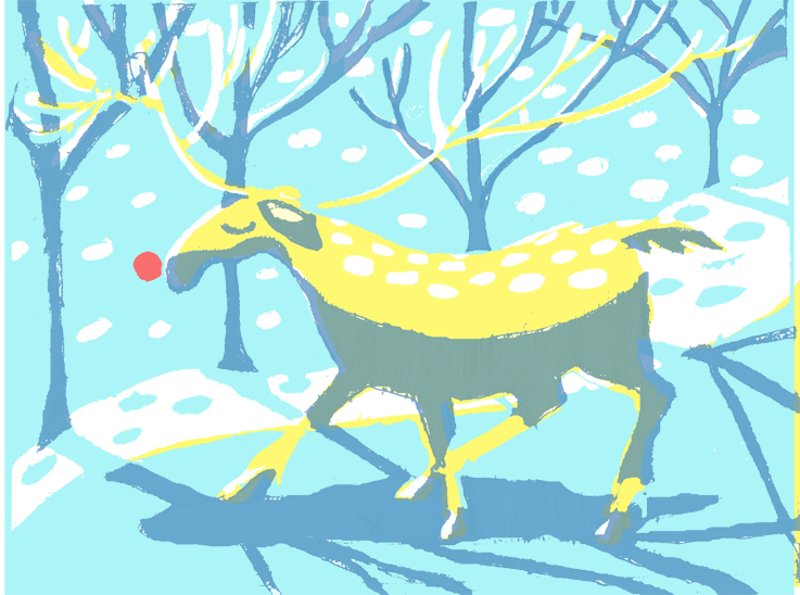 Of course, prints come out back to front, so I had to flip these over before transferring them onto the lino. After that I carved away the parts where I didn't want any ink, ie the parts that would be white on the page.