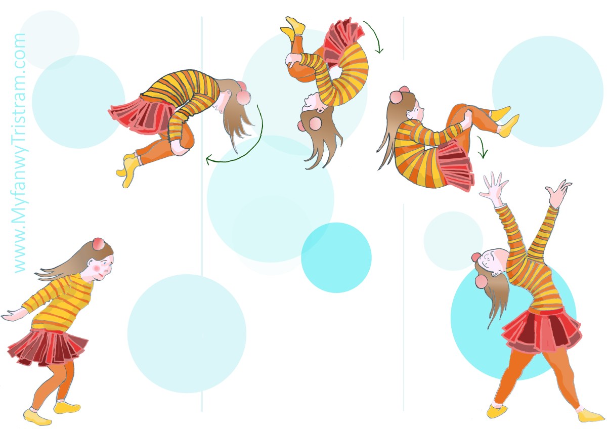 trampoline party invitation by Myfanwy Tristram