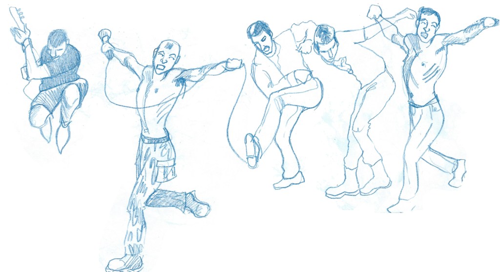 Satin and Tat: study&nbsp;sketches