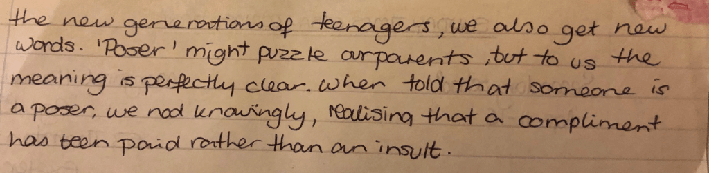 An essay by the young Myfanwy Tristram, pointing out that parents shocked by 80s fashions were just as bad with their winklepickers and circular skirts. (part 2)
