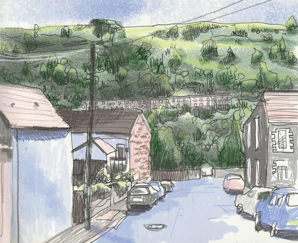 Same drawing but with soft colour added